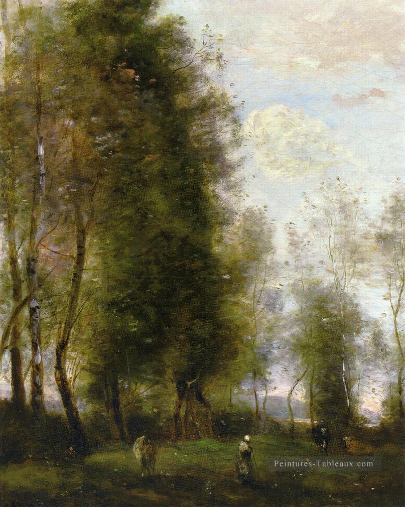 Un lieu de repos louche aka Le Dormoir plein air romantisme Jean Baptiste Camille Corot Peintures à l'huile